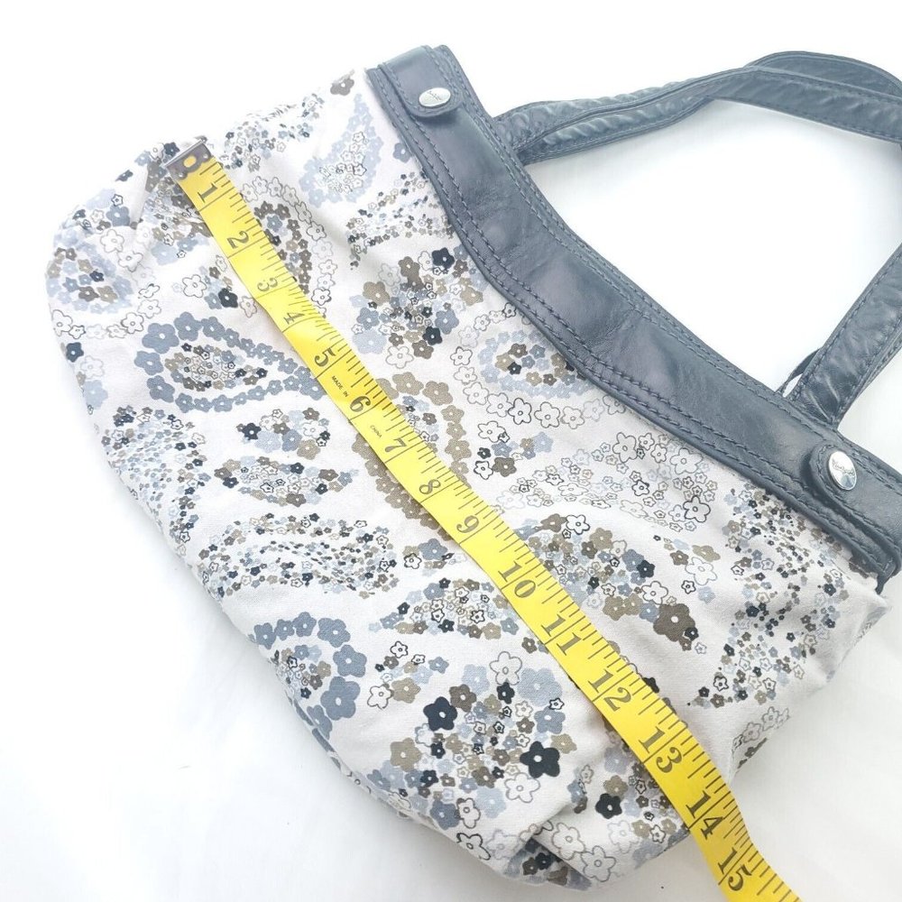 Thirty One Womens White Floral Inner Pockets Double Handles Shoulder Bag - Picture 7 of 11